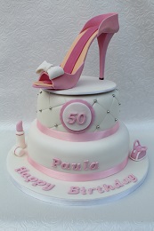 50th birthday stiletto cake